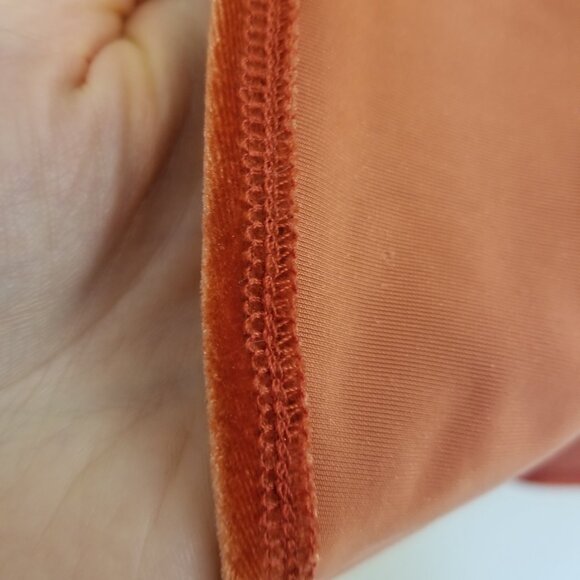 Madewell Burnt-Orange Crushed Velvet Blouse size small - Picture 6 of 8